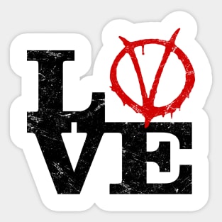 Love V for Vendetta Sticker